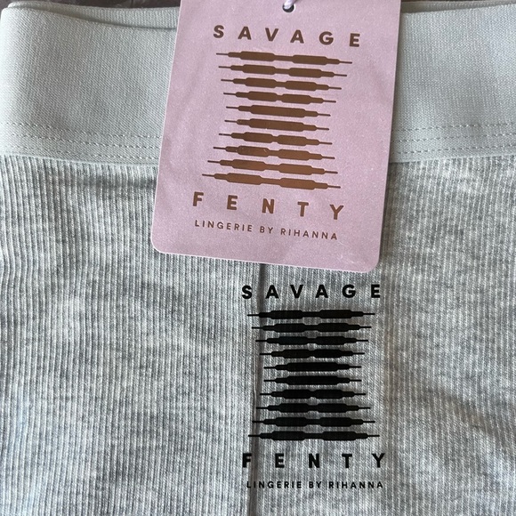 Savage V Fenty Platinum Gray Rib Xssentiale Boy Short - Picture 10 of 16